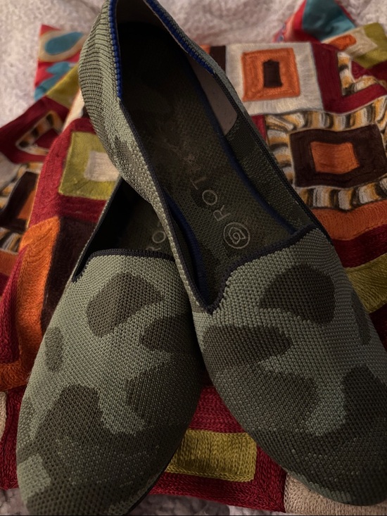Rothy\'s Men\'s Camo Knit Slip-On Loafers in Olive and Black